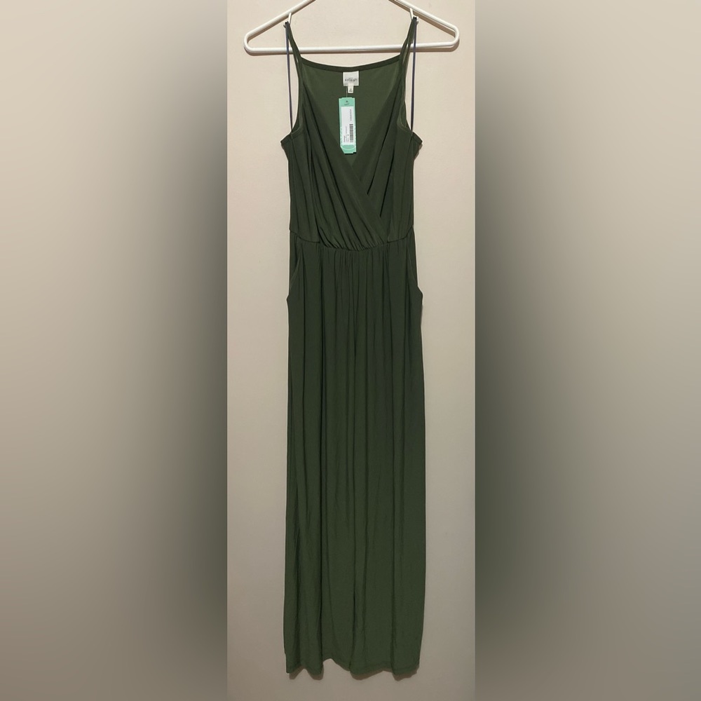 Kaleigh olive green jumpsuit with pockets
